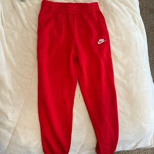 Red Nike Sweatpants (Youth Large)